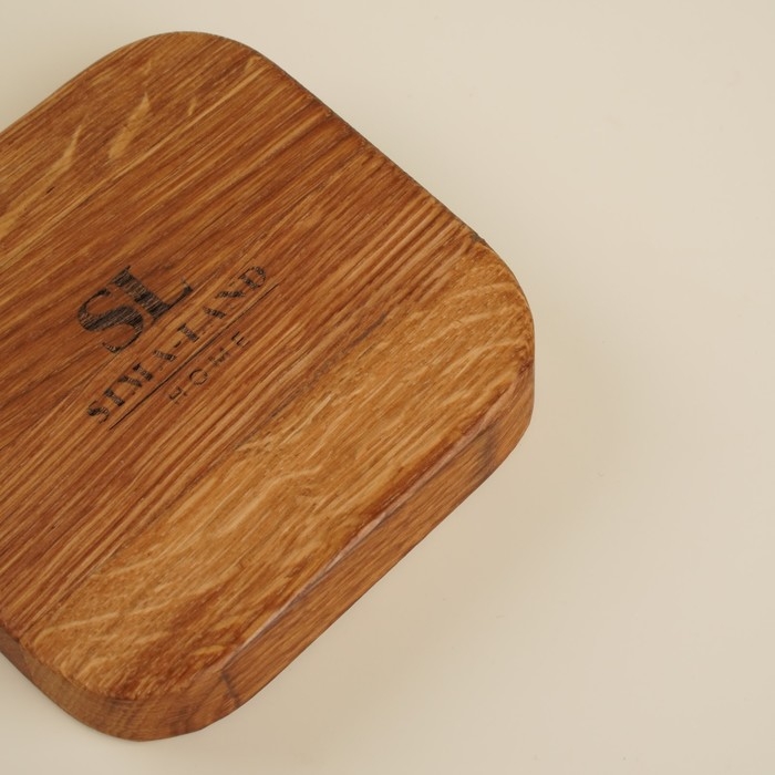 Набор тарелок - подставок из дуба Sima-Land Home, 10×10×2 см, 3 шт Набор тарелок - подставок из дуба Sima-Land Home, 10×10×2 см, 3 шт