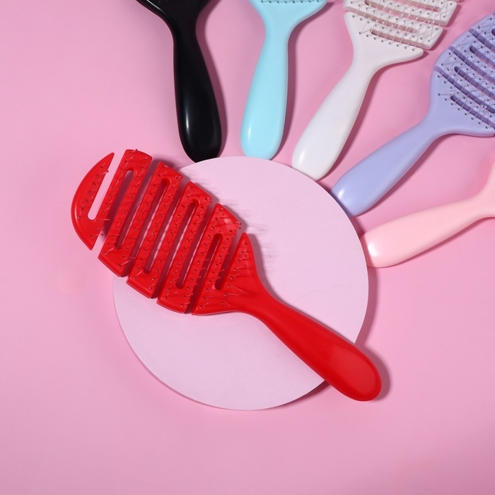 Расчёска массажная, вентилируемая, 8 &times; 23,5 см, цвет МИКС