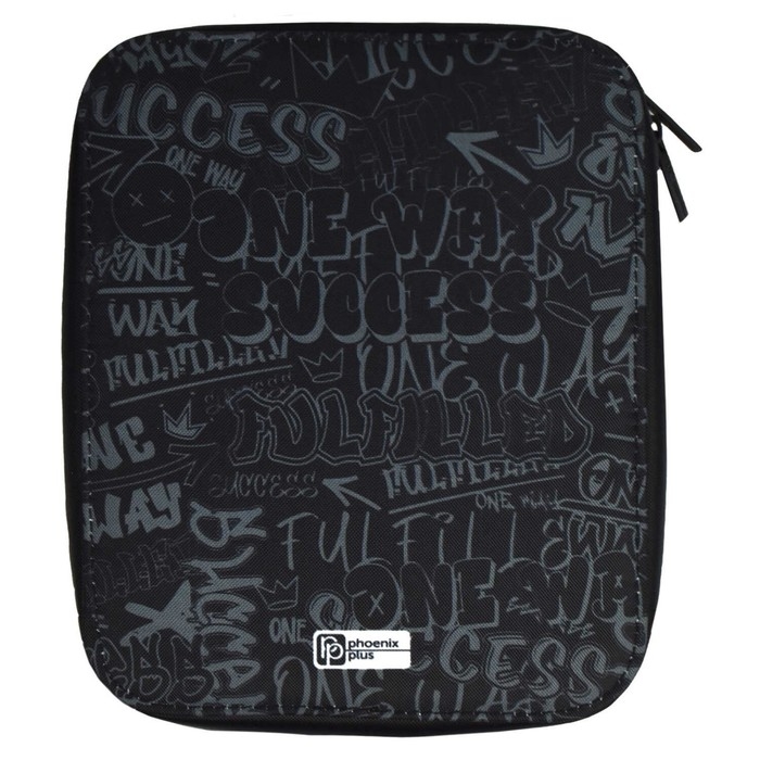 Пенал-футляр мягкий 190 х 230 х 30 мм, текстильный, Феникс Пенал-футляр мягкий 190 х 230 х 30 мм, текстильный, Феникс "Панк" 66335