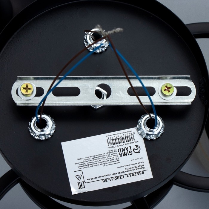 Люстра Люстра "Айрис" 3хЕ27 40Вт чёрный 42х42х23 см BayerLux