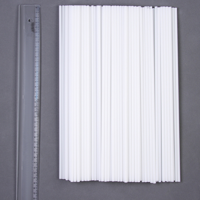 Трубочка для шаров и флагштоков, d=5 мм, цвет белый, набор 100 шт. Трубочка для шаров и флагштоков, d=5 мм, цвет белый, набор 100 шт.