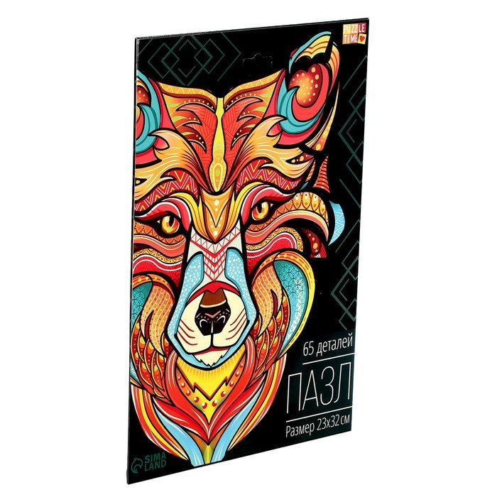 Фигурный пазл в рамке «Лиса», на подложке, 65 деталей Фигурный пазл в рамке «Лиса», на подложке, 65 деталей