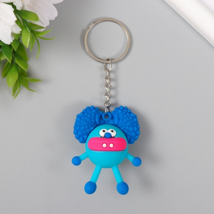 Брелок резина  Брелок резина "Кудряш инопланетный" МИКС 5х4х2,5 см