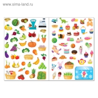 Многоразовые наклейки набор «Играем с малышом», А4, 2 шт.