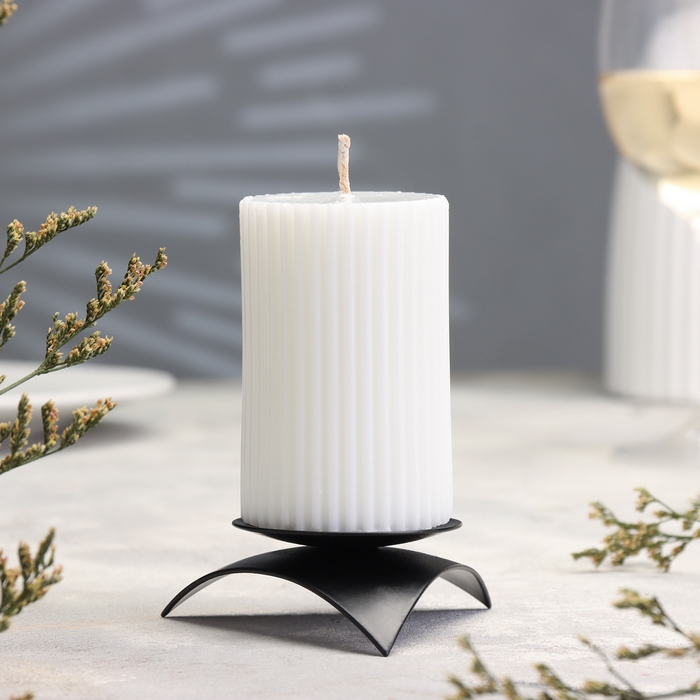 Подсвечник  Подсвечник "Звездочка" металл на 1 свечу, 9х3,5 см, черный