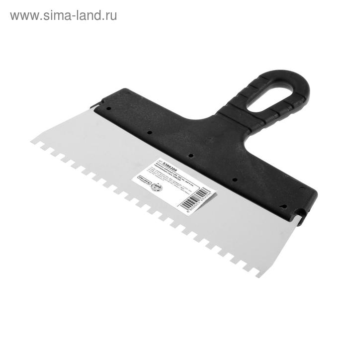 Шпатель зубчатый ЛОМ, 250 мм, зуб 6 мм, нержавеющая сталь Шпатель зубчатый ЛОМ, 250 мм, зуб 6 мм, нержавеющая сталь