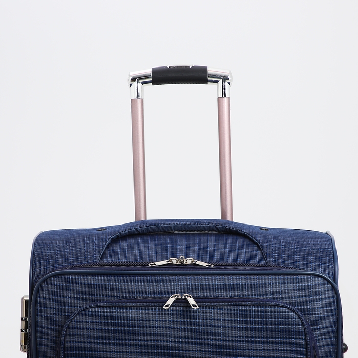 Чемодан большой 95 л (L), отдел на молнии, с расширением, кодовый замок, 4 колеса, 2 наружных кармана, цвет синий Чемодан большой 95 л (L), отдел на молнии, с расширением, кодовый замок, 4 колеса, 2 наружных кармана, цвет синий