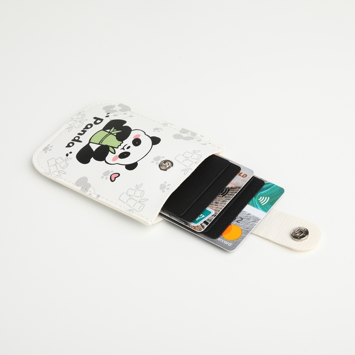 Картхолдер на кнопке, цвет белый Картхолдер на кнопке, цвет белый