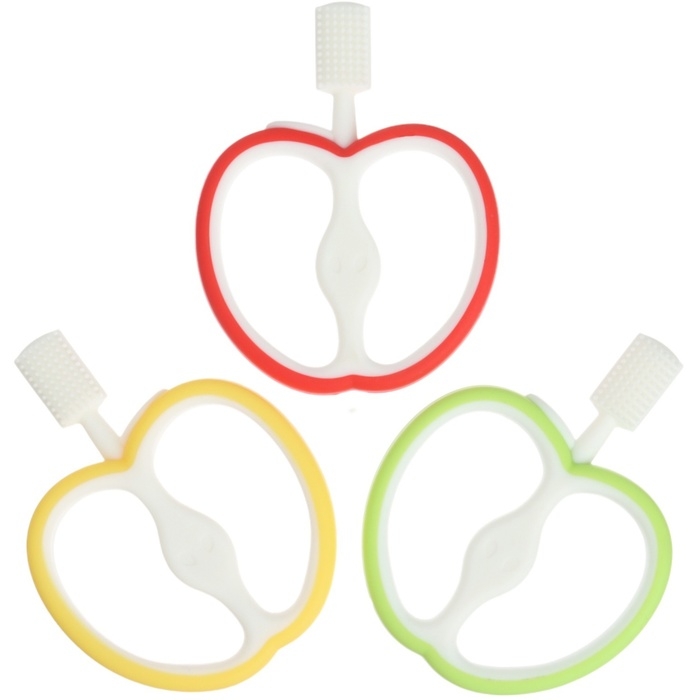Прорезыватель силиконовый, массажер «Яблочко», цвет МИКС, Крошка Я