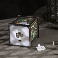 Светодиодная фигура «Фонарь со снеговиком» 6 × 13 × 6 см, пластик, батарейки AG13х3 (в комплекте), свечение тёплое белое