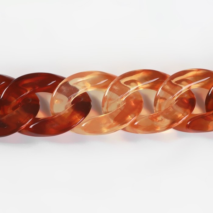 Цепочка для сумки, пластиковая, 17 × 23 мм, 120 см, цвет коричневый Цепочка для сумки, пластиковая, 17 × 23 мм, 120 см, цвет коричневый