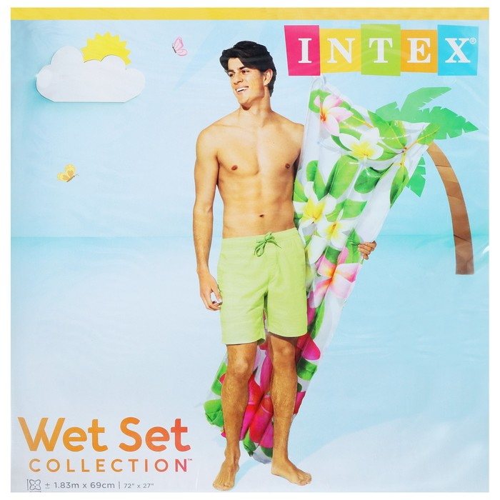 Матрас пляжный «Стильный», 183 х 69 см, цвет МИКС, 59720NP INTEX Матрас пляжный «Стильный», 183 х 69 см, цвет МИКС, 59720NP INTEX