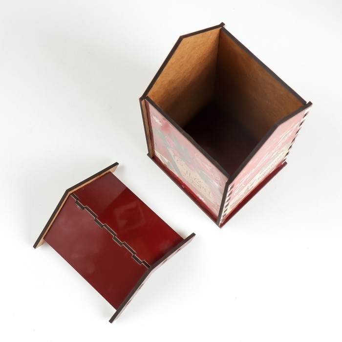 Новогодний чайный домик  Новогодний чайный домик "Новогодняя почта" 20х10,5х9.5 см