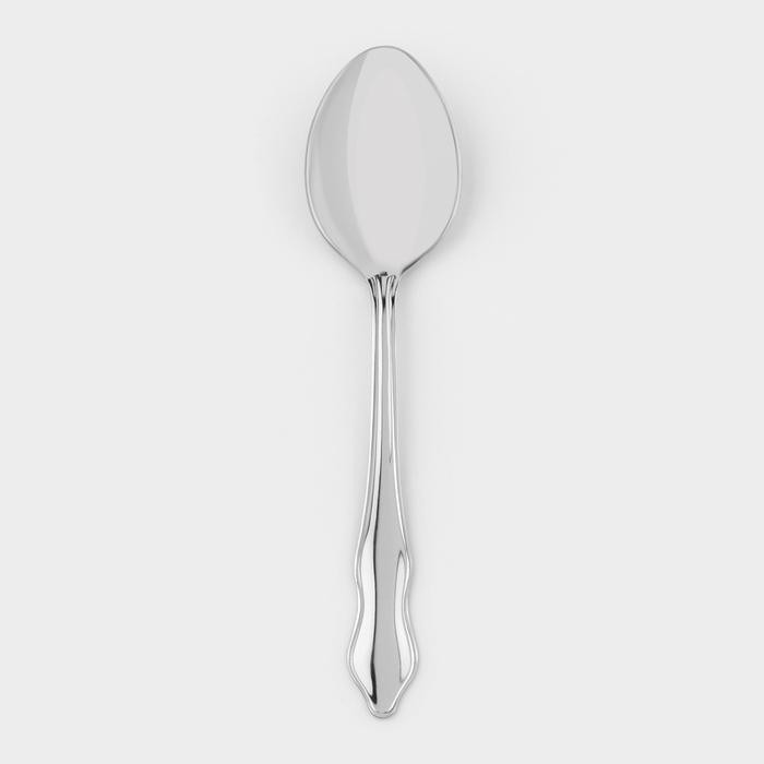 Ложка столовая &laquo;Новинка-1&raquo;, h=19.5 см, толщина 1 мм, цвет серебряный