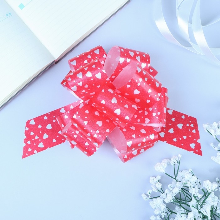 Бант-шар №5  Бант-шар №5 "Сердца", цвет красный, микс