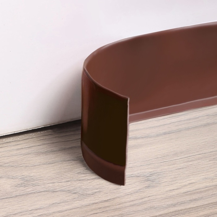 Плинтус ПВХ самоклеящийся, 200см/8см, коричневый Плинтус ПВХ самоклеящийся, 200см/8см, коричневый