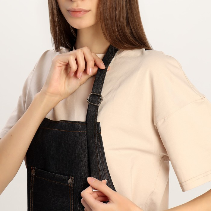 Фартук для мастера, джинсовый, цвет чёрный Фартук для мастера, джинсовый, цвет чёрный