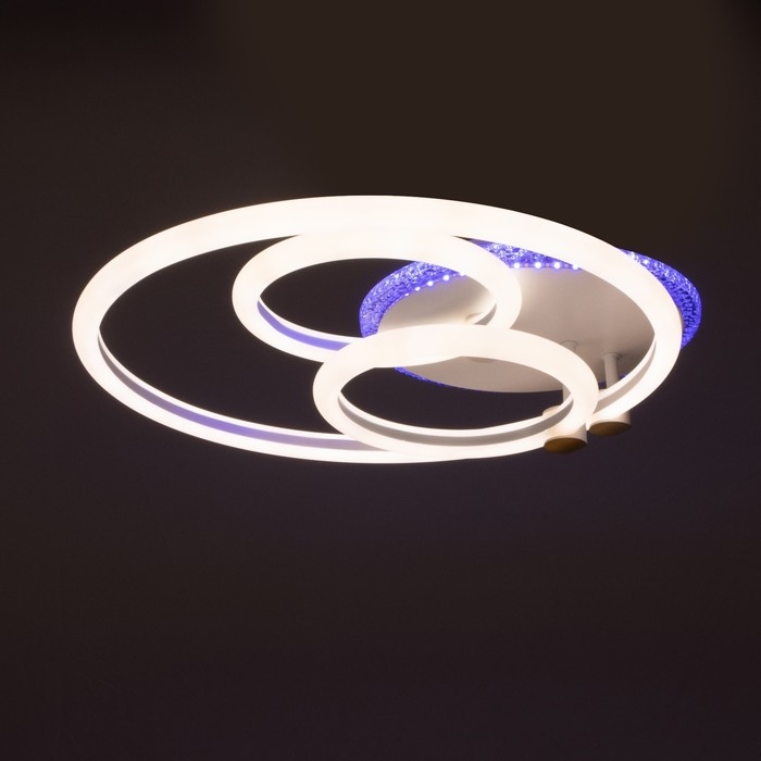 Люстра с ПДУ 1914/3 LED 84Вт диммер белый 42х40х12 см BayerLux