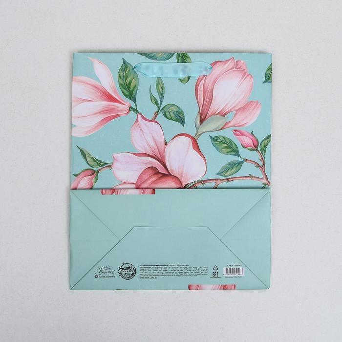 Пакет подарочный ламинированный вертикальный, упаковка, «Магнолия», ML 23 х 27 х 11,5 см Пакет подарочный ламинированный вертикальный, упаковка, «Магнолия», ML 23 х 27 х 11,5 см