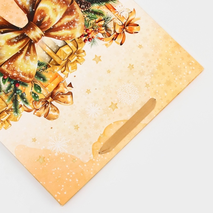 Пакет ламинированный вертикальный Пакет ламинированный вертикальный "Золотой бант", L 31 × 40 × 12 см