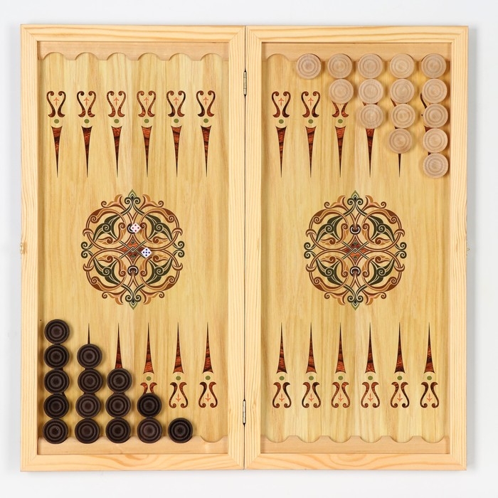 Нарды деревянные большие, настольная игра Нарды деревянные большие, настольная игра "Морские", 50 х 50 см, с шашками