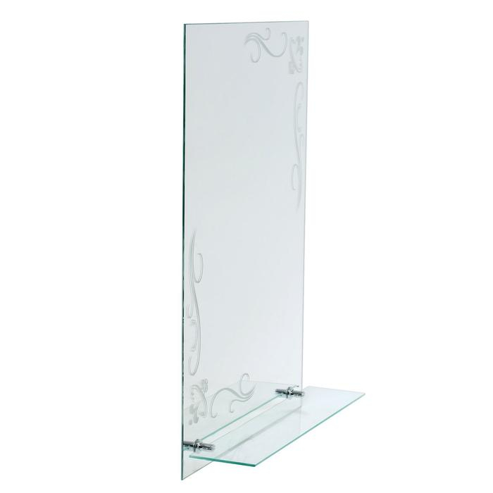 Зеркало, настенное, с пескоструйной графикой, с полочкой, 52×70 см Зеркало, настенное, с пескоструйной графикой, с полочкой, 52×70 см