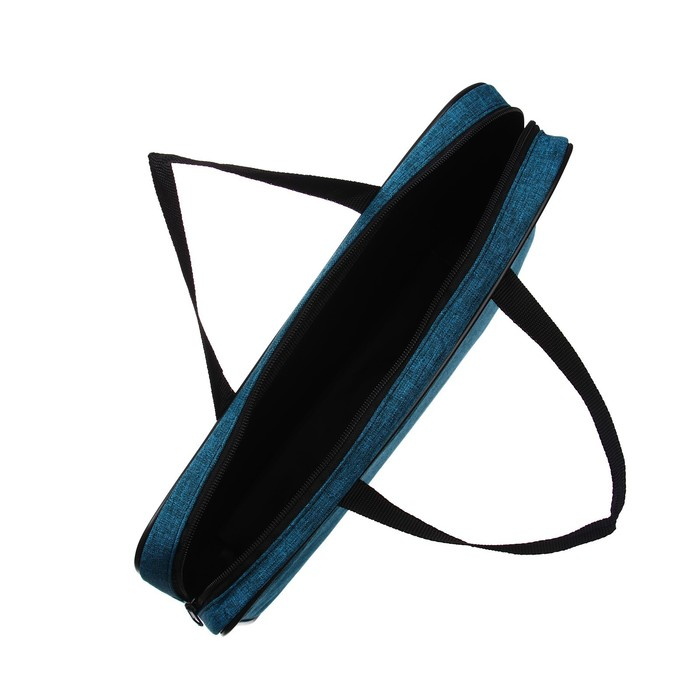 Папка с ручками А4, 350 х 270 х 60 мм, текстильная, Офис Премиум ПДМ-111 Папка с ручками А4, 350 х 270 х 60 мм, текстильная, Офис Премиум ПДМ-111 "Аквамарин"