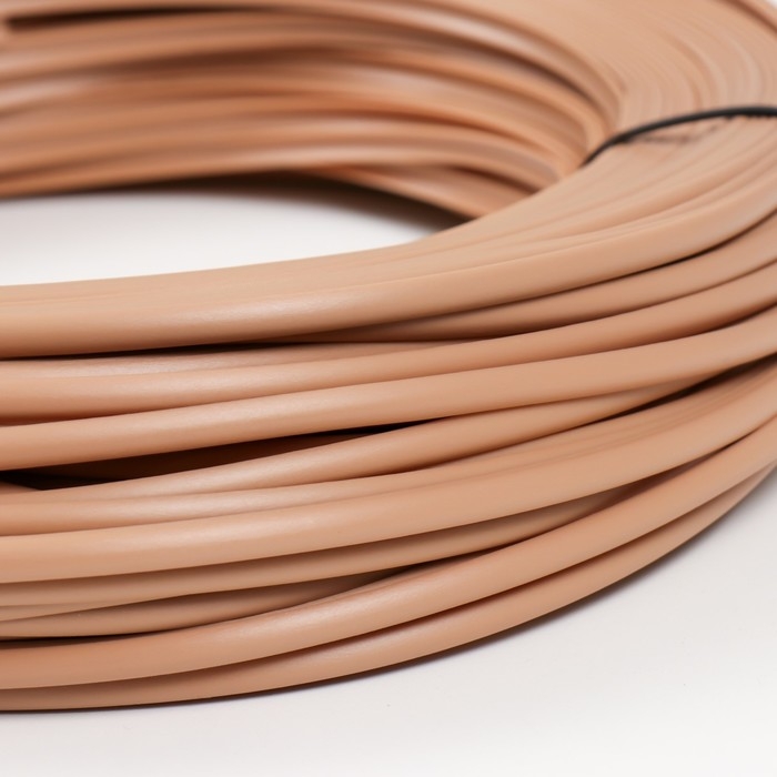 Ротанг искусственный гладкий 6 мм 100 м полутрубка (бежевый) Ротанг искусственный гладкий 6 мм 100 м полутрубка (бежевый)