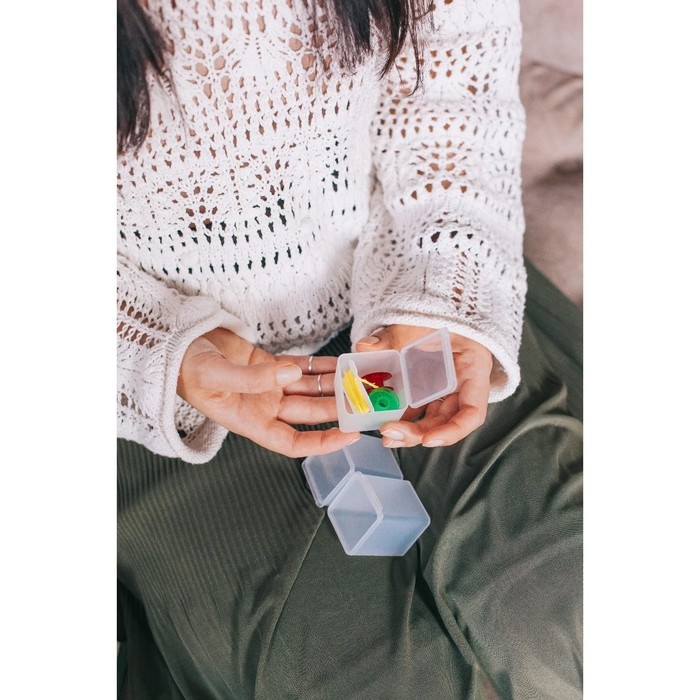 Контейнеры для хранения мелочей, 4 × 4 × 4,7 см, 3 шт