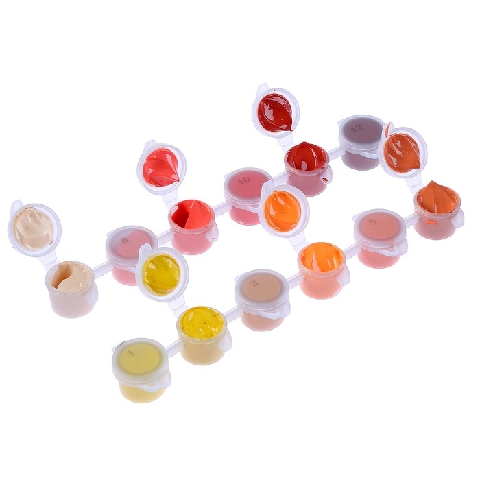 Набор акриловых красок «Огненное настроение», 12 цветов Набор акриловых красок «Огненное настроение», 12 цветов