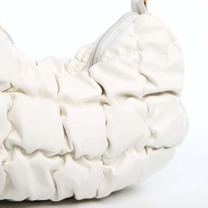 Сумка-багет на молнии, цвет белый Сумка-багет на молнии, цвет белый