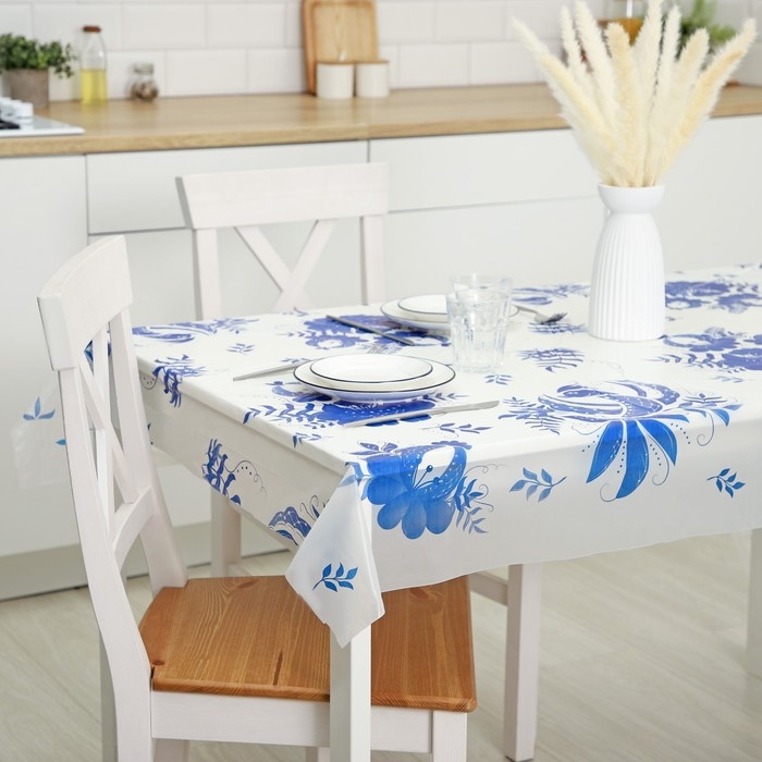 Скатерть без основы одноразовая «Русские узоры», 110×220 см, МИКС Скатерть без основы одноразовая «Русские узоры», 110×220 см, МИКС