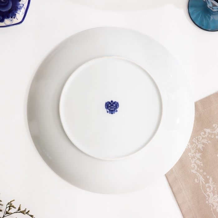 Тарелка Тарелка "Романс мозаика", д-270мм, нео гжель