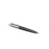 Ручка шариковая Parker Jotter Core Bond Street Black CT M, корпус из нержавеющей стали, чёрный глянцевый/ хром, синие чернила (1953184)