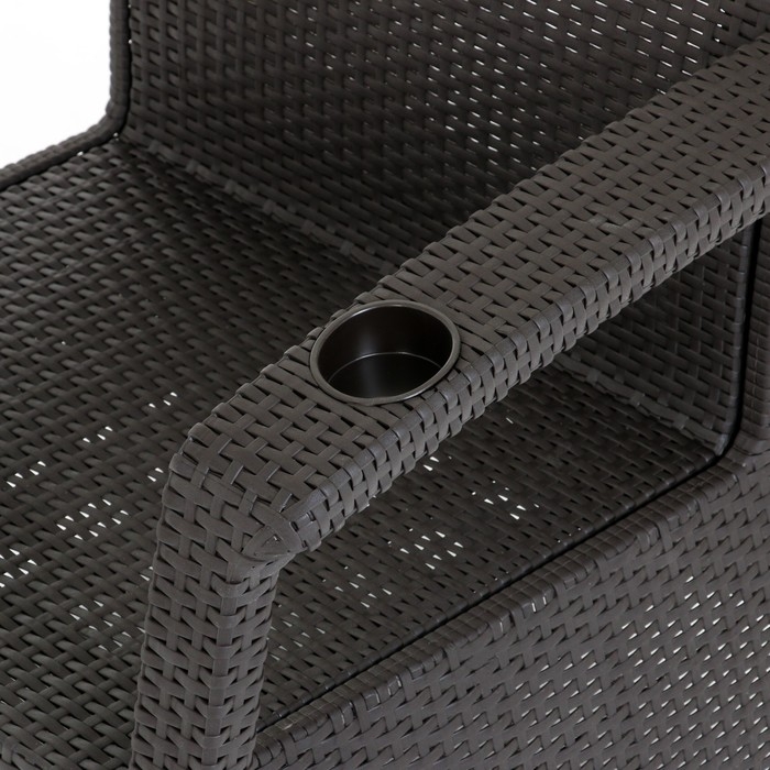 Набор садовой мебели: 2 кресла, стол, цвет мокко Набор садовой мебели: 2 кресла, стол, цвет мокко