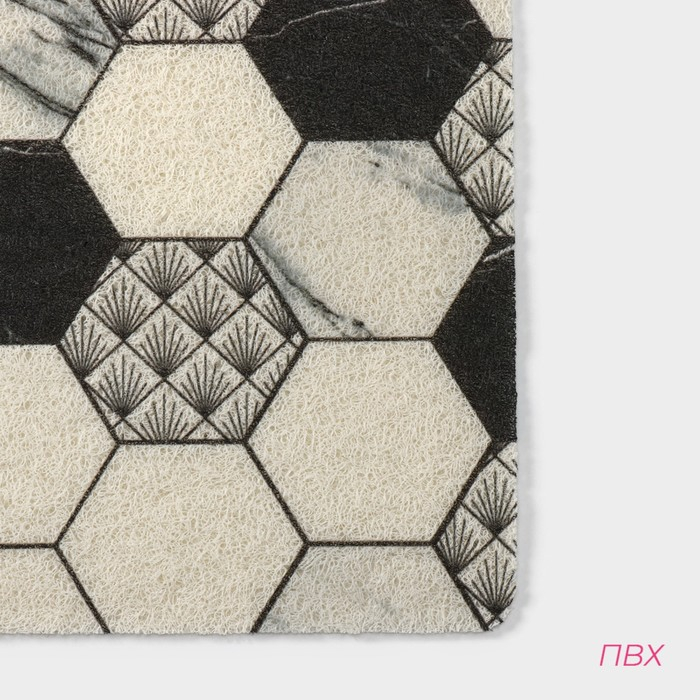 Коврик придверный грязезащитный Доляна «Мрамор», вырезной, 50×80 см, цвет серый Коврик придверный грязезащитный Доляна «Мрамор», вырезной, 50×80 см, цвет серый