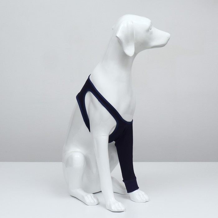 Бандаж на лапу послеоперационный, хлопок+спандекс, размер S (ОГ 40-52, длина 17 см), синий Бандаж на лапу послеоперационный, хлопок+спандекс, размер S (ОГ 40-52, длина 17 см), синий