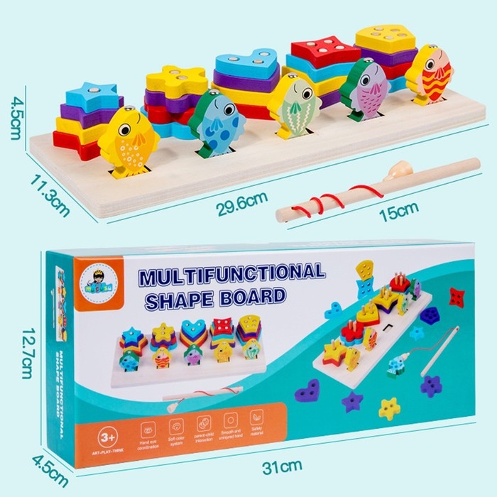 Деревянная пирамидка + рыбалка, 31 × 12,7 см Деревянная пирамидка + рыбалка, 31 × 12,7 см