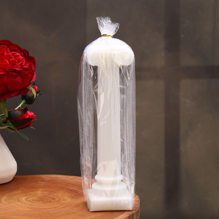 Свеча фигурная  Свеча фигурная "Колонна", 5х19,5см, белая