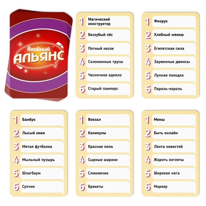 Настольная игра на объяснение слов «Весёлый альянс», 135 карт, игровое поле, песочные часы, 6 фишек, 10+ Настольная игра на объяснение слов «Весёлый альянс», 135 карт, игровое поле, песочные часы, 6 фишек, 10+