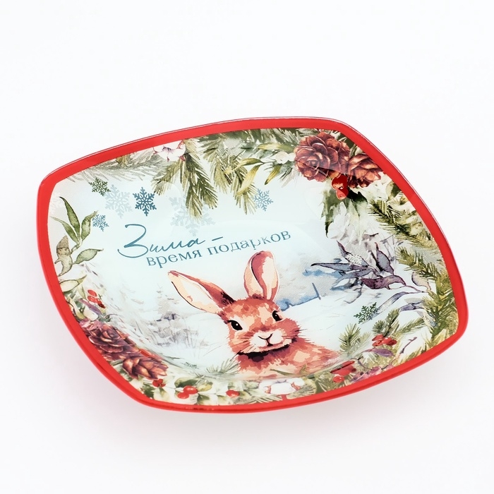 Тарелка глубокая Тарелка глубокая "Зима-время подарков", 20 см