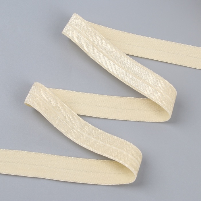 Косая бейка, эластичная, 15 мм × 50 ± 1 м, цвет бежевый Косая бейка, эластичная, 15 мм × 50 ± 1 м, цвет бежевый