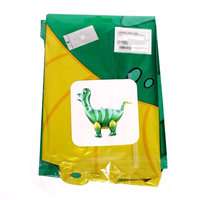 Шар фольгированный 25" &laquo;Динозавр брахиозавр&raquo;, цвет зелёный, под воздух