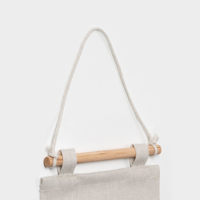 Органайзер подвесной с карманами Доляна «Мексика», 3 отделения, 20×58 см, цвет белый Органайзер подвесной с карманами Доляна «Мексика», 3 отделения, 20×58 см, цвет белый