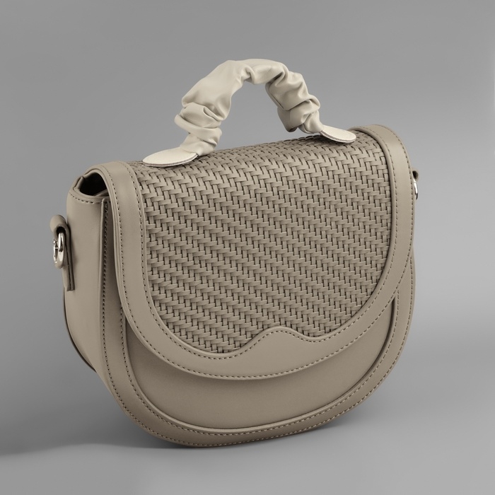 Ручка для сумки, пришивная, 18 × 3,5 см, цвет молочный Ручка для сумки, пришивная, 18 × 3,5 см, цвет молочный