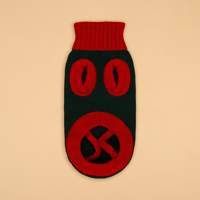 Свитер  Свитер "Рога удачи", размер M (ДС 30 см, ОШ 26, ОГ 28-46), зелёный