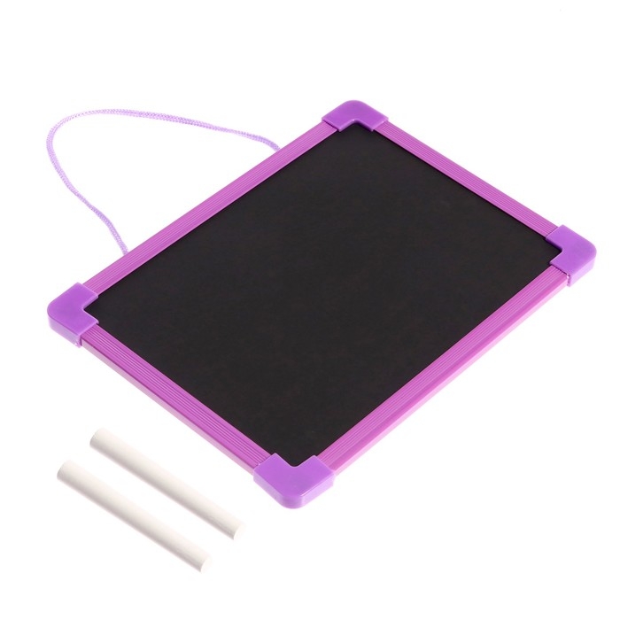 Доска для рисования двухсторонняя картонная, маркер + мел + губка, цвета МИКС Доска для рисования двухсторонняя картонная, маркер + мел + губка, цвета МИКС