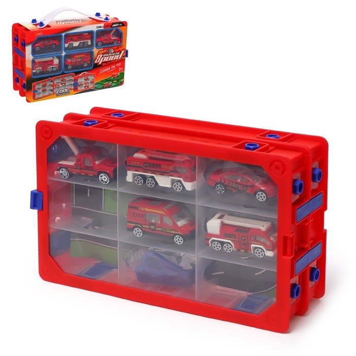 Игровой набор &laquo;Пожарная служба&raquo;, кейс, 5 металлических машинок