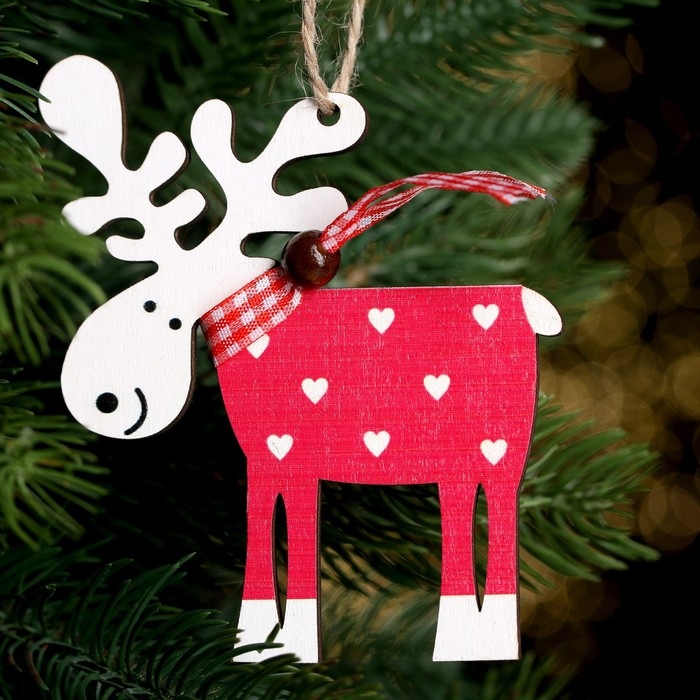Подвеска новогодняя «Смешной олень», МИКС Подвеска новогодняя «Смешной олень», МИКС