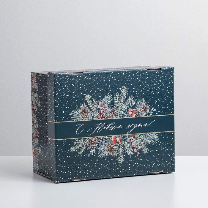 Коробка подарочная новогодняя складная «С Новым годом», 31,2 х 25,6 х 16,1 см, Новый год Коробка подарочная новогодняя складная «С Новым годом», 31,2 х 25,6 х 16,1 см, Новый год